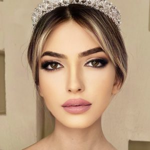 Dolgun Işıltılı Gelin Tacı
