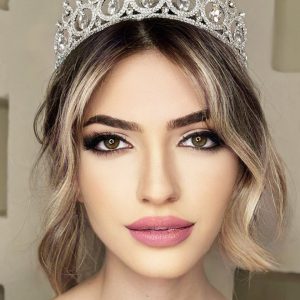 Dönel Detaylı Zirkon Taşlı Gelin Tacı