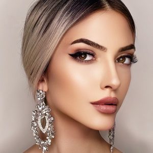 Yuvarlak Büyük Kristal Gelin Küpesi