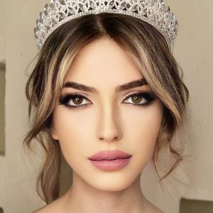 Stilize Melek Kanadı Sembollü Gelin Tacı